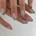 Green cat's eye nails