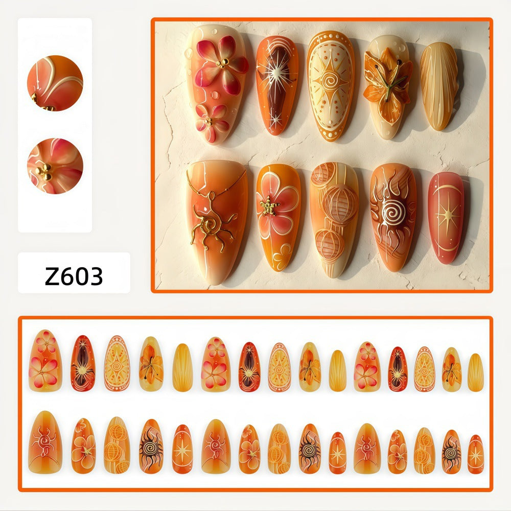Gilded Sunflower Nails