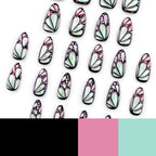Pearlescent powder gradient nails