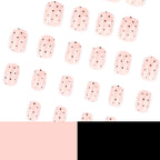 Black polka dot nails