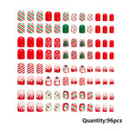 Christmas Set(4 pack) red and green striped white snowflake wearing armor set of 96 pieces