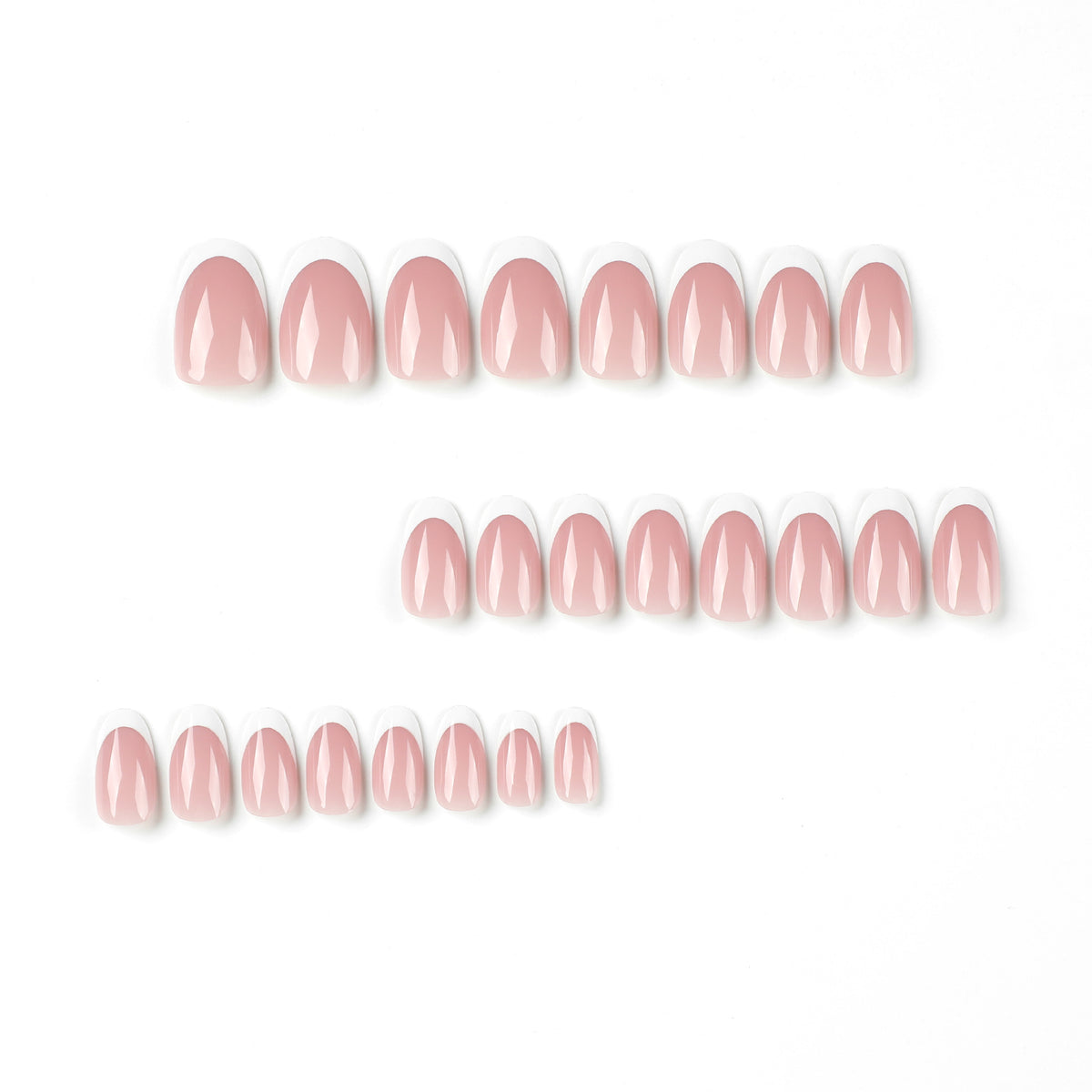 Pink peach nails