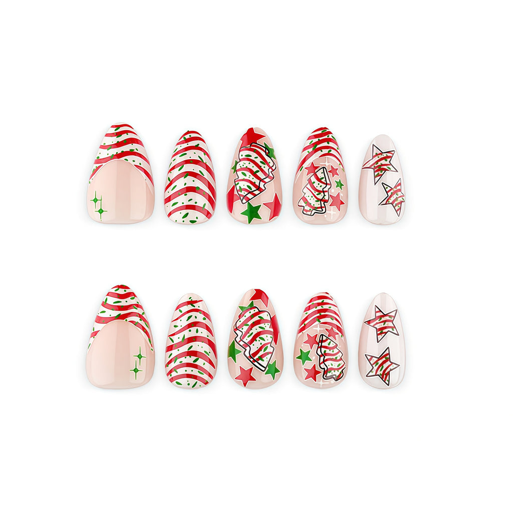 Cane candy nails