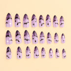 Gradient black bat nails