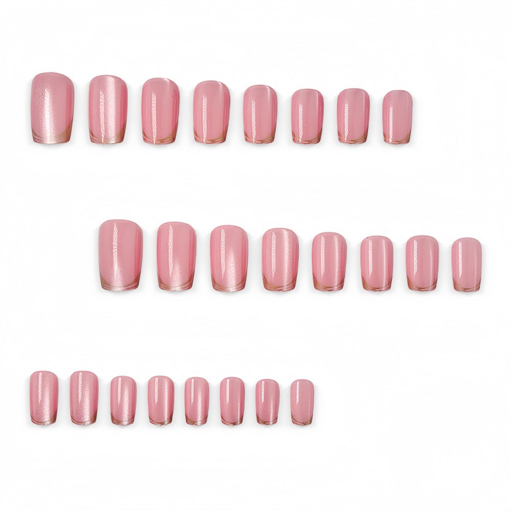 Peach blossom gilded nails