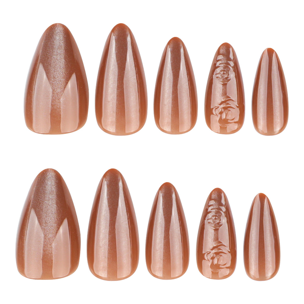 Rose-brown cat's eye nails
