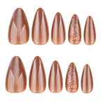 Rose-brown cat's eye nails