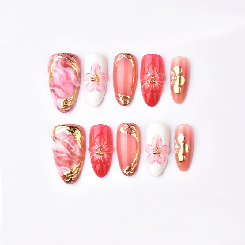 Gilded flower Nails