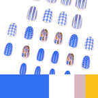 Blue Daisy nails
