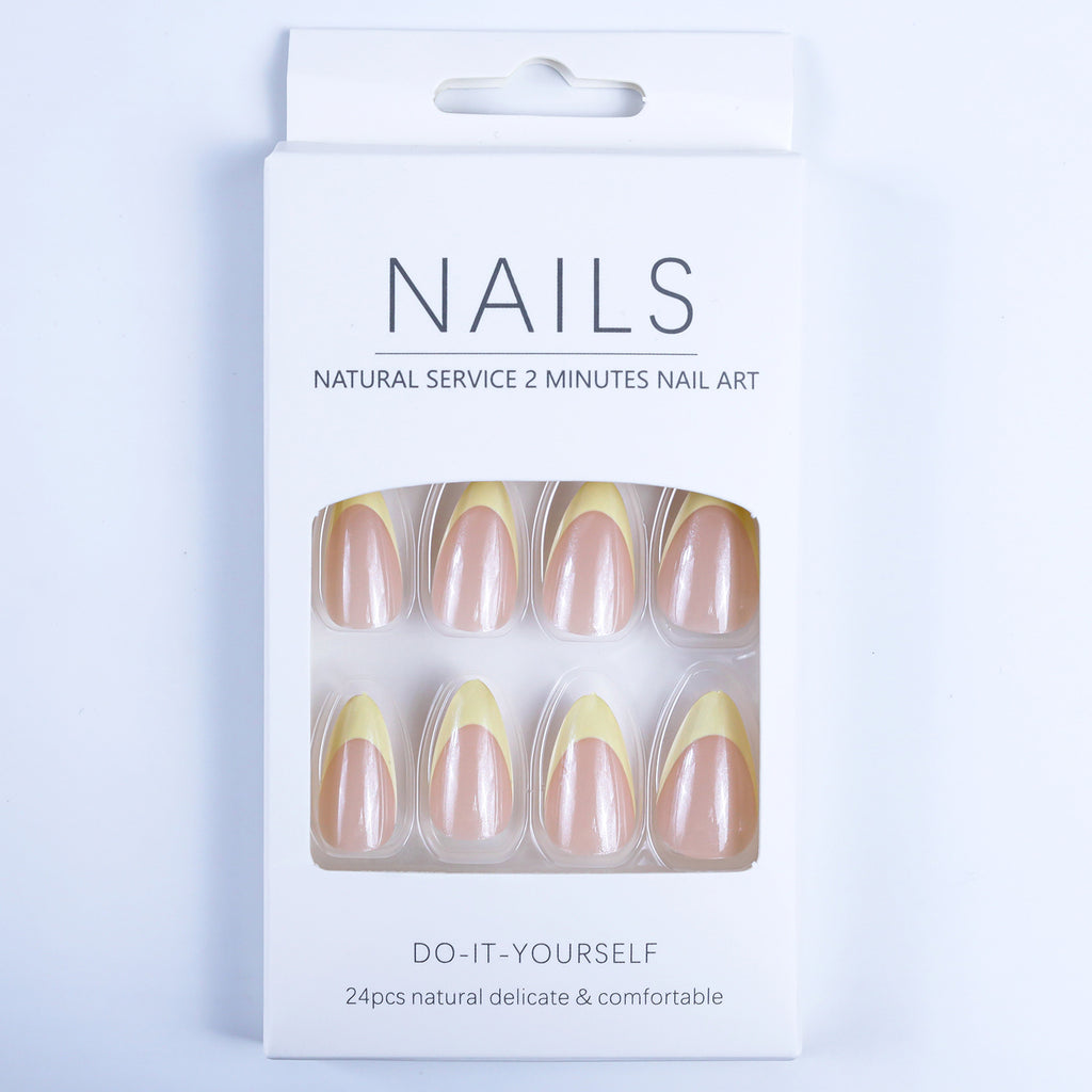 Yellow French Nails