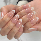 Pink peach nails
