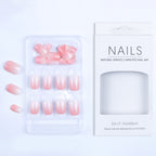 Bare color gradient nails