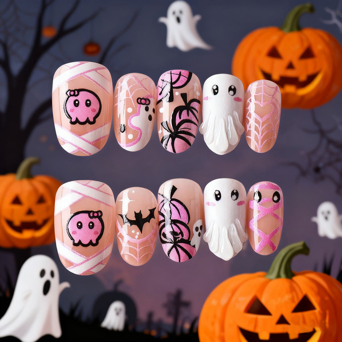 Cute ghost nails