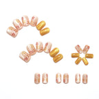 Turmeric Daisy nails