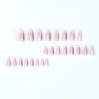 24pcs White French Ombre Press-on Nails