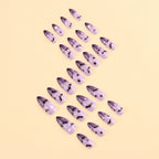 Gradient black bat nails