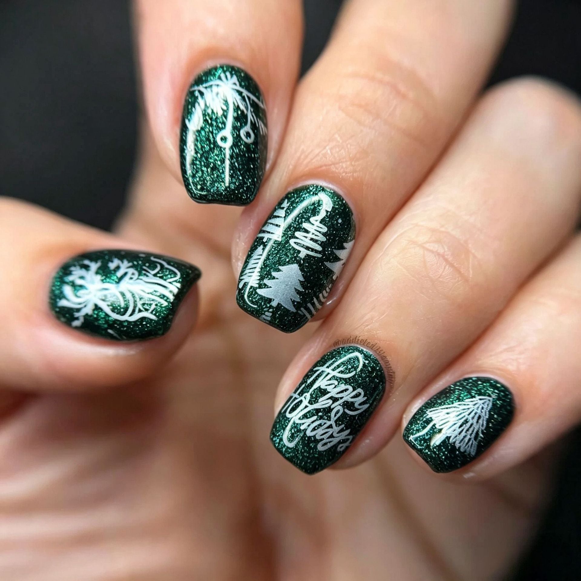 Cedar Christmas Nails