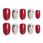 Christmas crystal nails