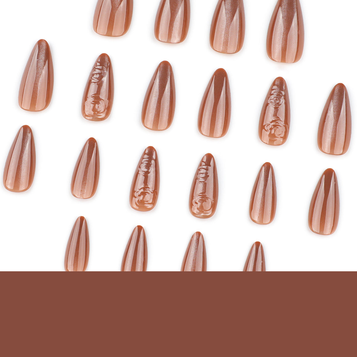 Rose-brown cat's eye nails