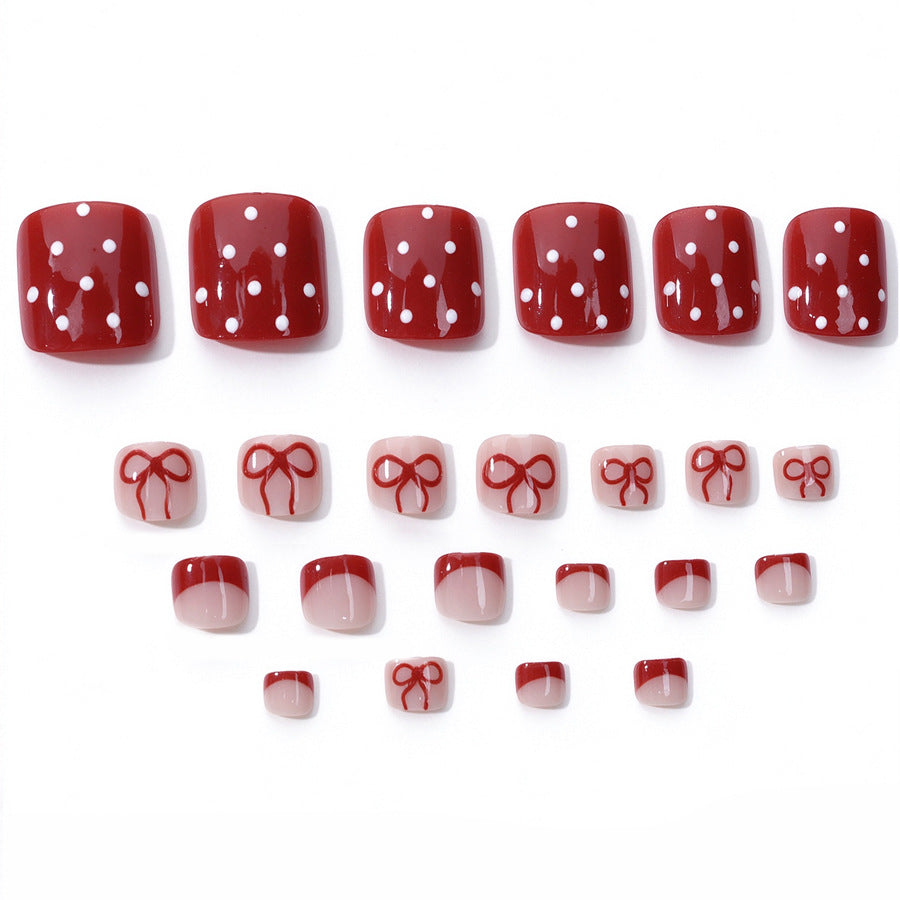 Cherry cake toenails