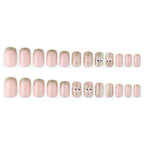 Bare color cartoon-style nails