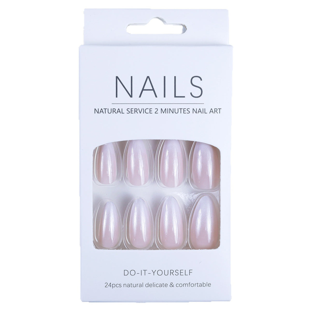 Simple almond-shaped nails