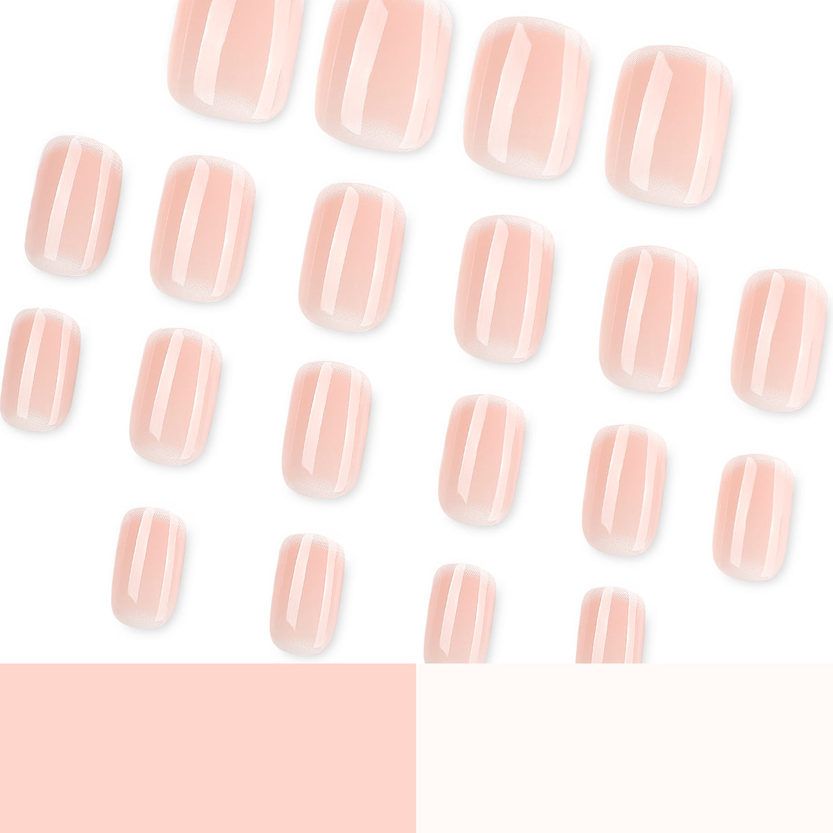 Gradient peach nails