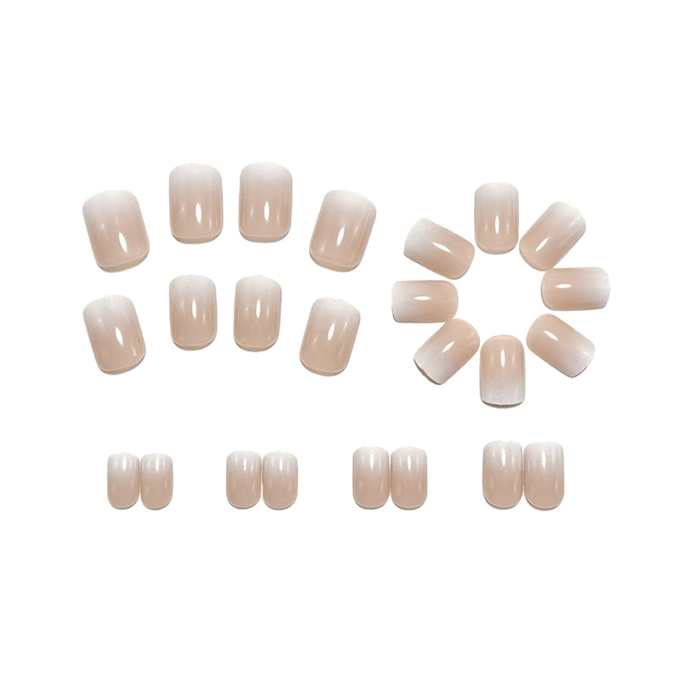 Pink white gradient Nails