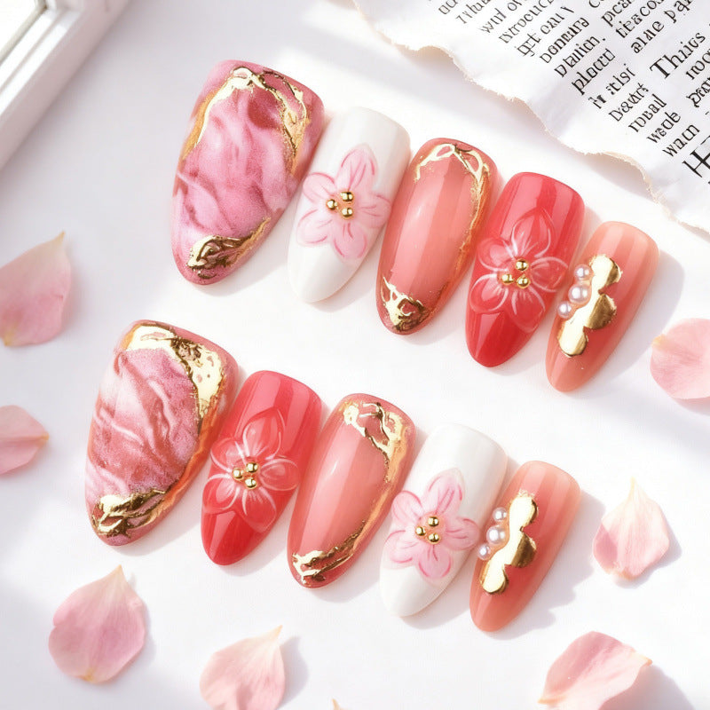 Gilded flower Nails