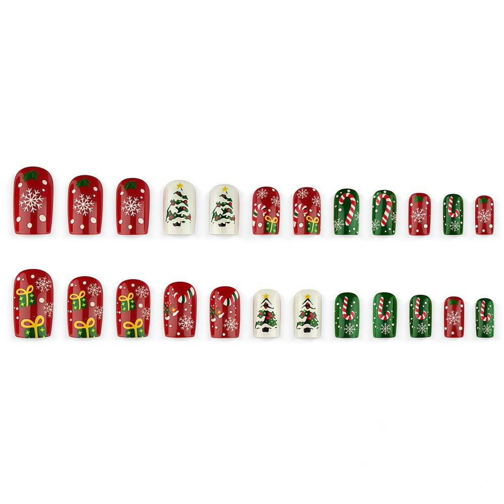 Snowflake Christmas Tree Nails