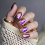 Aurora purple short nails