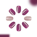 Taro purple cat's eye nails