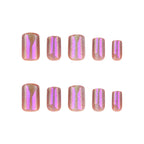 Aurora purple short nails