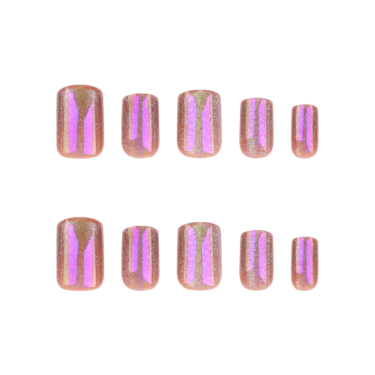 Aurora purple short nails