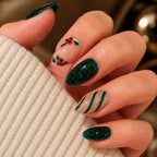 Christmas wreath nails