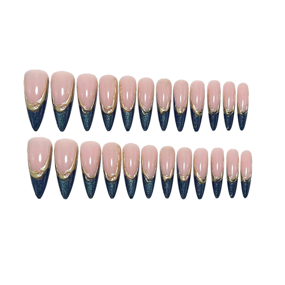 Three-dimensional gold-plated nails