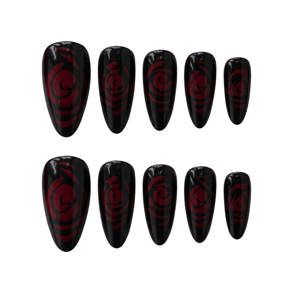 Night Rose nails