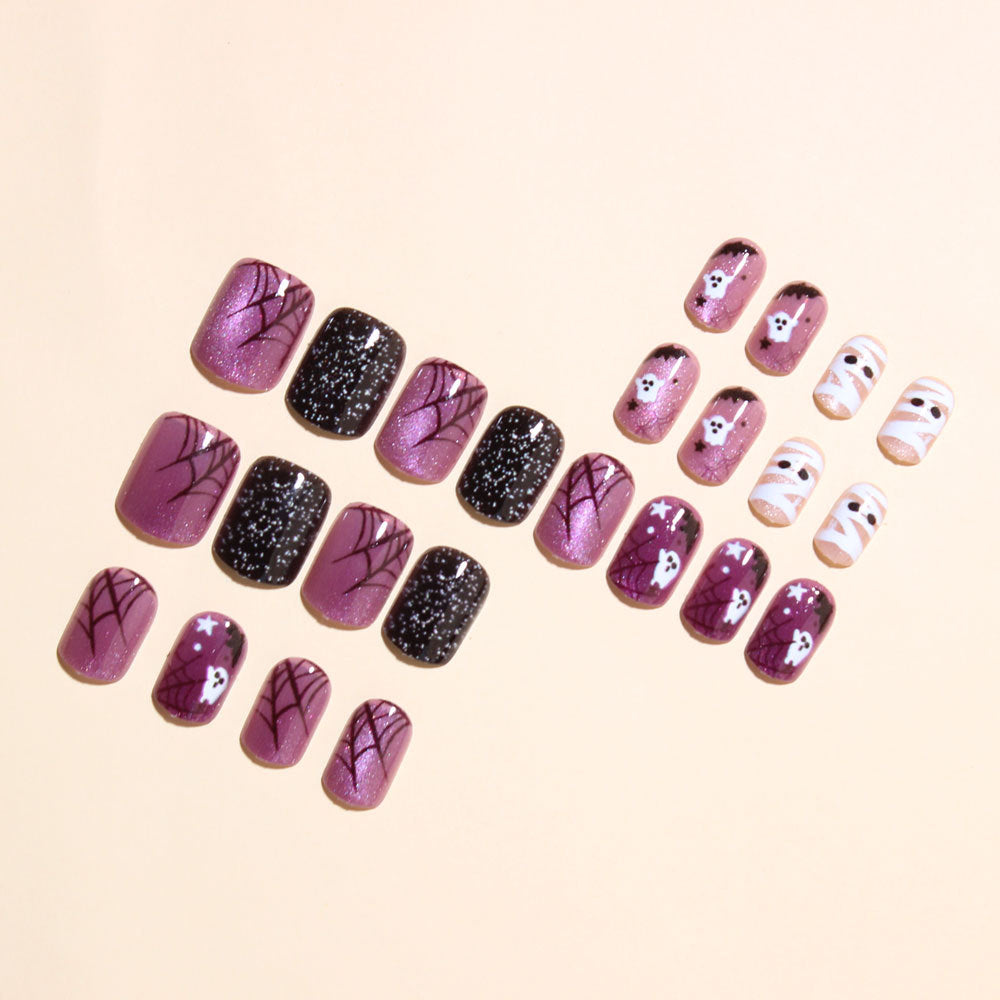 Purple spider nails