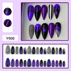 Purple-black spider nails