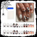Halloween pumpkin nails
