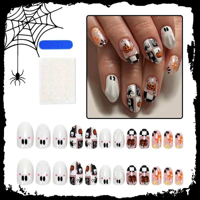 Halloween pumpkin nails