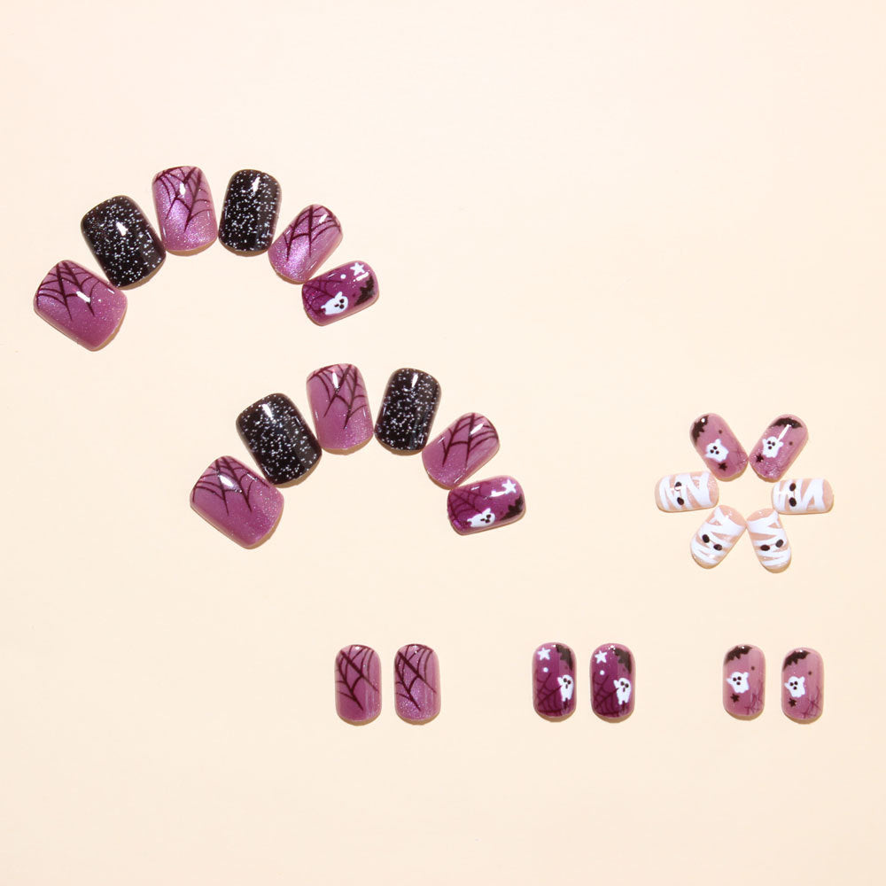 Purple spider nails