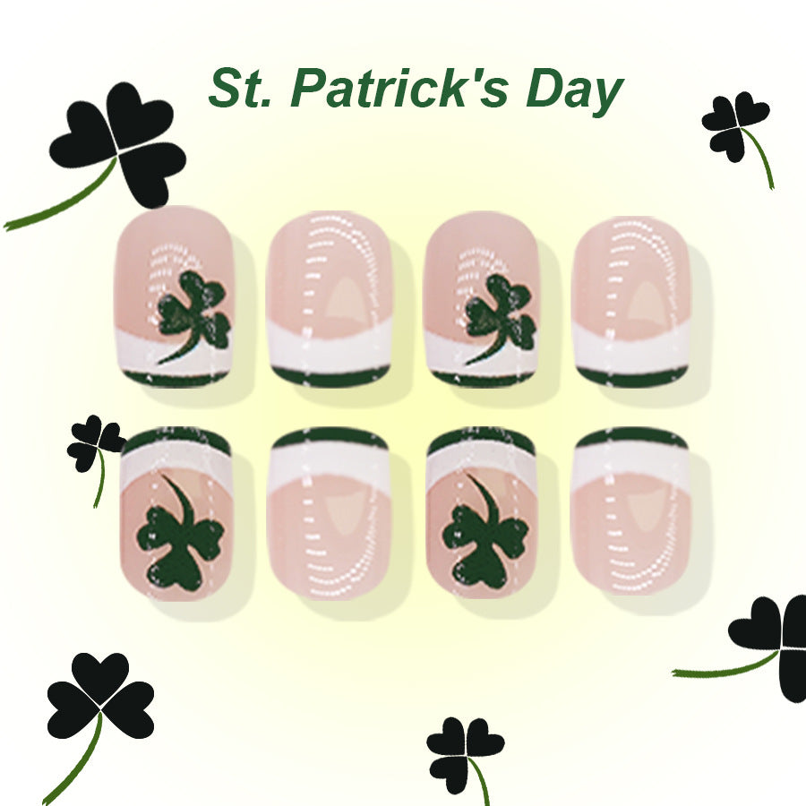 24pcs French-style Saint Patrick's Clover Nail
