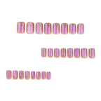 Aurora purple short nails