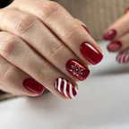Red ribbon nails