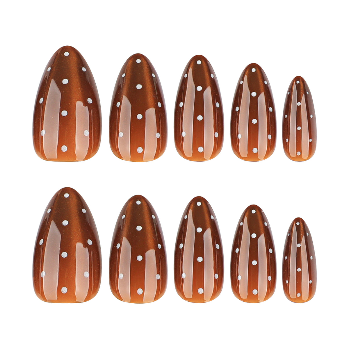 Polka dot cat's eye nails