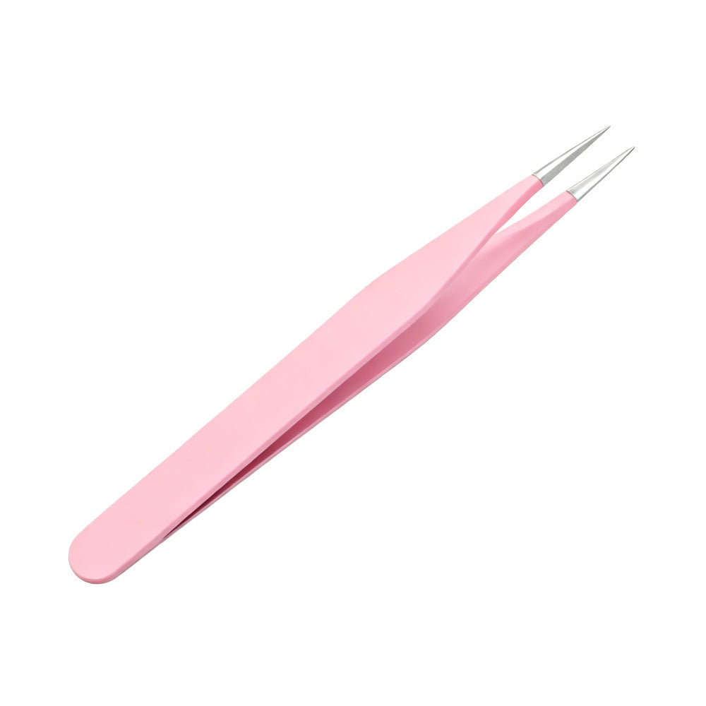 Nail art tool curved head tweezers Macaroon color anti-static