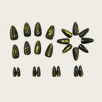 24pcs Green Sea Turtle Cat-eye Nails
