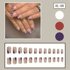 American flag Independence Day French Short Nails