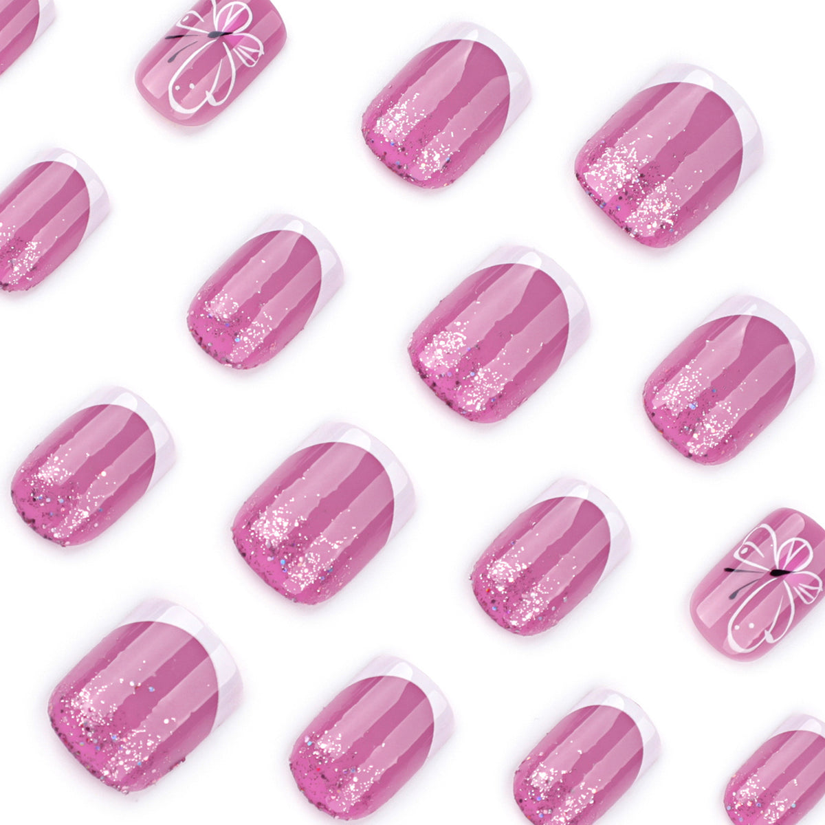 Butterfly French nails